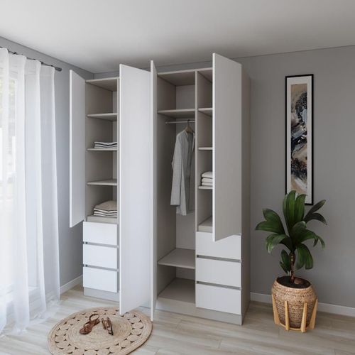 cumpără Dulap Smartex (15924) N17 160cm Alb+Kashemir în Chișinău 