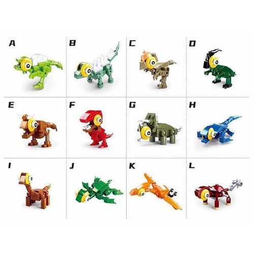 купить Конструктор Sluban B0796 Qbricks Egg Dino 12 modele 40-50elem. в Кишинёве 