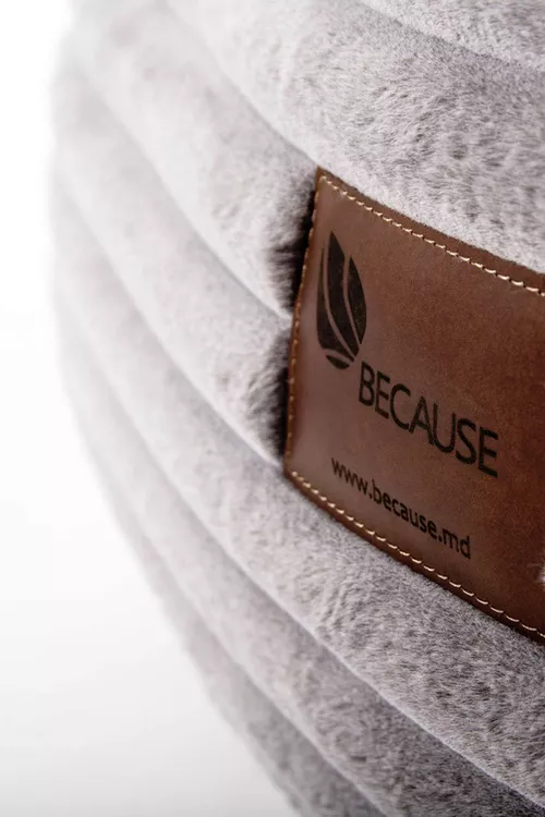 купить Кресло-мешок Because Soft Dark + Pouf (140x140x100cm) в Кишинёве 