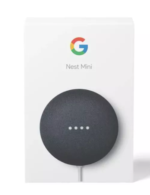 купить Колонка портативная Bluetooth Google Nest Mini 2nd gen Charcoal в Кишинёве 