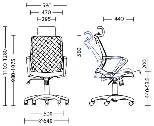 cumpără Fotoliu de birou Nowystyl Fly GTP HB Tilt PL64 OH/5 C-11 черный în Chișinău 