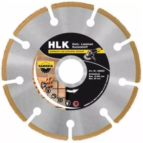 купить Диск отрезной Samedia 320023 disc diamantat pentru lemn Fine HLK 125x1.6x22.23 в Кишинёве 