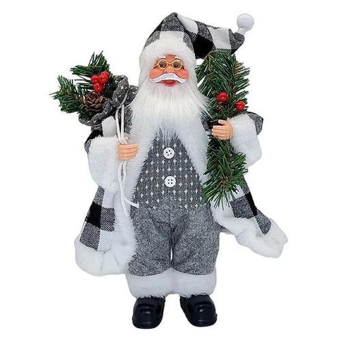 cumpără Decor de Crăciun și Anul Nou Promstore 02524 Mos Crăciun, 30cm, Nordic Style cu crengi de brad în Chișinău 