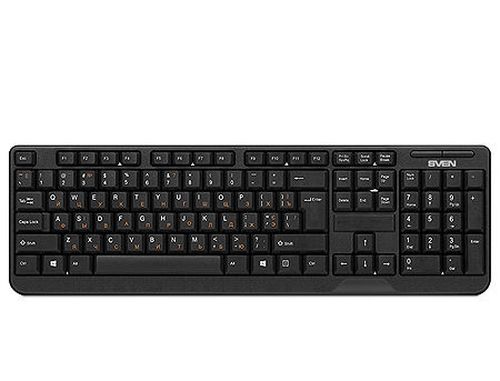купить SVEN Comfort 2200 Wireless black, Keyboard, USB (tastatura fara fir/беспроводная клавиатура), www в Кишинёве 