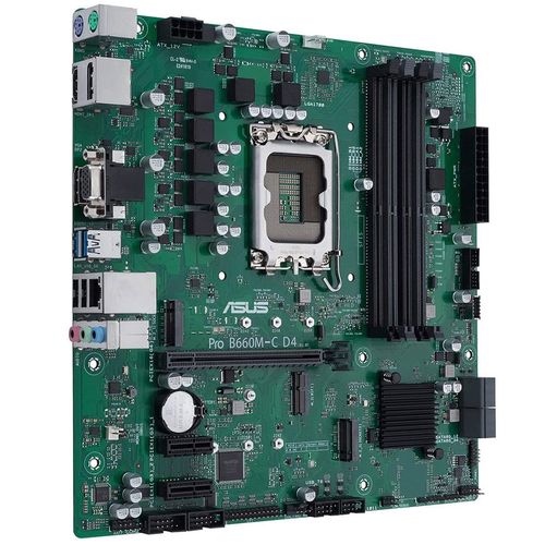 купить Материнская плата ASUS PRO B660M-C D4-CSM Intel B660, LGA1700, Dual DDR4 4600MHz, PCIe 4.0 x16, D-Sub/2xDisplay Port/HDMI, USB3.2, SATA RAID, 2 x M.2 slots PCIe 4.0 x4, Intel Optane, SB 8-Ch., GigabitLAN в Кишинёве 