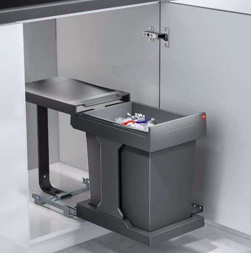 cumpără Coș de gunoi Hailo 3636001 AS Solo 20 slate grey în Chișinău 