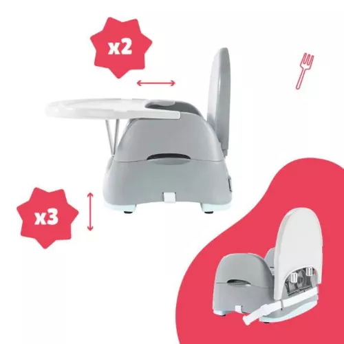 cumpără Scaun de masă Badabulle B009015 Booster compact Home&Go din materiale reciclabile în Chișinău 