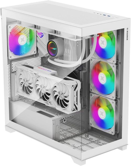 купить Корпус для ПК Xilence X818.W.ARGB Xilent White Gleam, ATX Case, without PSU в Кишинёве 