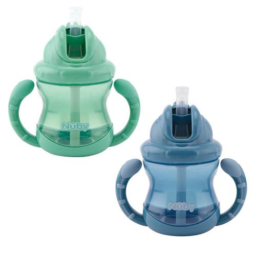 cumpără Cană cu pai Nuby NV04014 Поильник No-Spill Flip-It c трубочкой (12м+) 270 мл. în Chișinău 