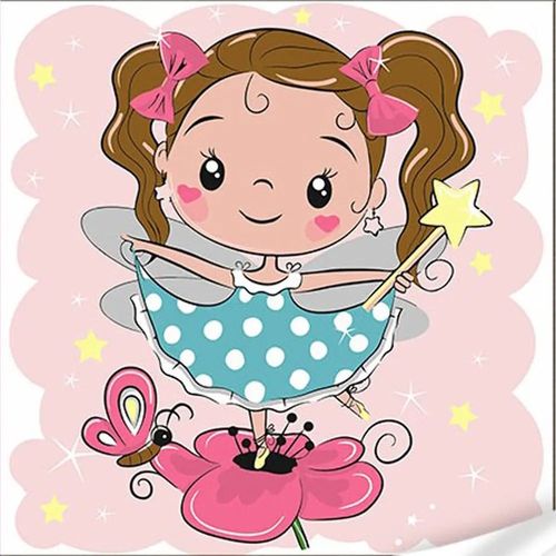 cumpără Tablou pe numere Strateg R18 /23 (ES0871)(74131) Fata pe floare, 30x30 cm în Chișinău 