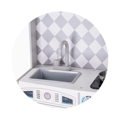 купить Игрушечная кухня и посуда Chipolino DIWH02402556 Wood (Ice Maker, Dishwasher, Sound&Light Cooking Plate) в Кишинёве 