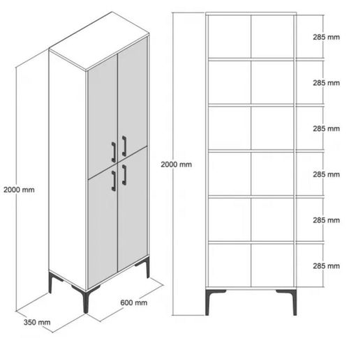 cumpără Raft pentru încălțăminte Trendy Berlin A, Nuc, Crem 60x200x35cm în Chișinău 