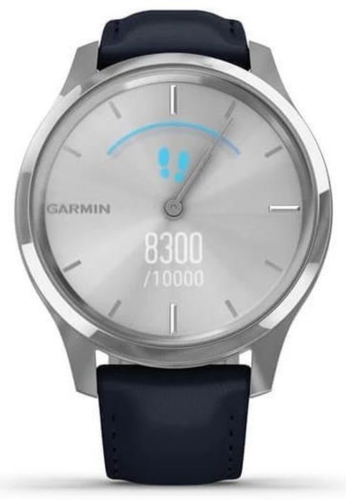 купить Фитнес-трекер Garmin vivomove Luxe, S/E EU, Silver, Navy, Leather в Кишинёве 