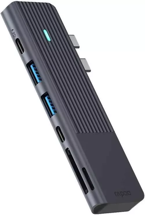 купить Переходник для IT Rapoo 217690 UCM-2003 USB-C Multiport Adapter, 7-in-2, grey в Кишинёве 