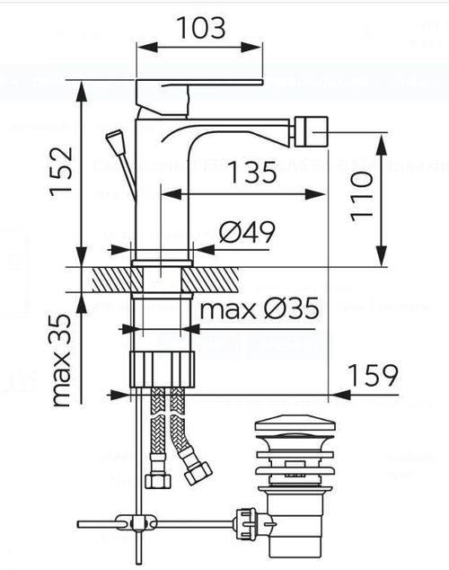 купить Смеситель для биде Ferro Talassa BAL6 (bide) в Кишинёве 