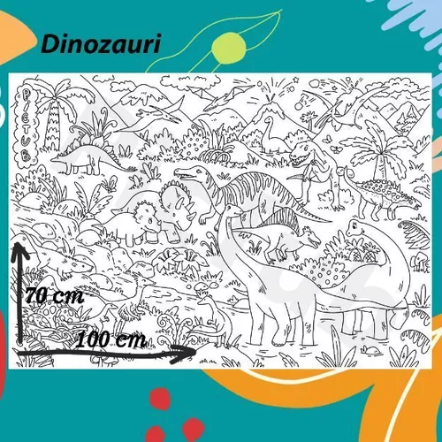 cumpără PicTub - Poster de colorat pentru copii. Dinozauri în Chișinău 