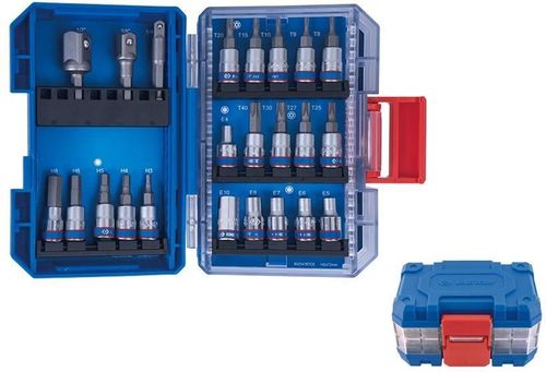 cumpără Set de tubulare, bite, duze King Tony 2547MR-EB набор 1/4" торцевых головок E, вставок (бит) и переходников, 47 пр. în Chișinău 