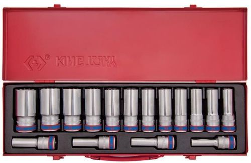 cumpără Set de tubulare, bite, duze King Tony 4216MR набор торцевых головок глубоких 12 гран. 10-32мм 1/2", 16 пр. în Chișinău 