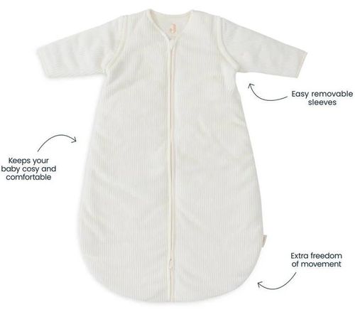 купить Детское постельное белье Jollein 016-548-67106 rotund cu maneci detasabile Rib Ivory, 70 cm в Кишинёве 