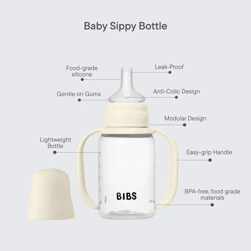 купить Поильник BIBS 50211244 Canuta cu tetina din silicon Sippy Blush, 150ml в Кишинёве 