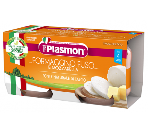 Plasmon Творожно-сливочное пюре с моцареллой (4+ мес) 2 х 80 г 