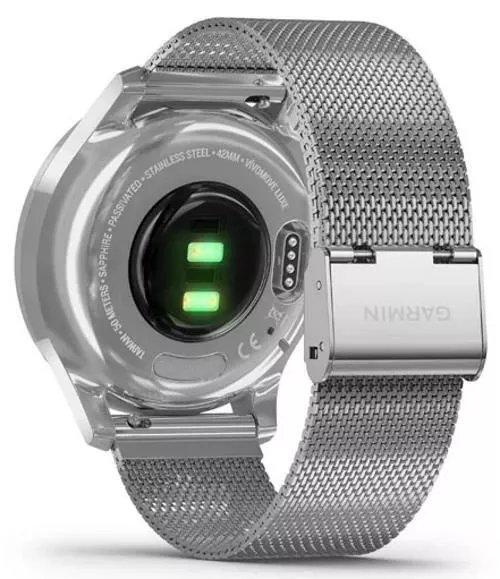 купить Фитнес-трекер Garmin vivomove Luxe Silver в Кишинёве 