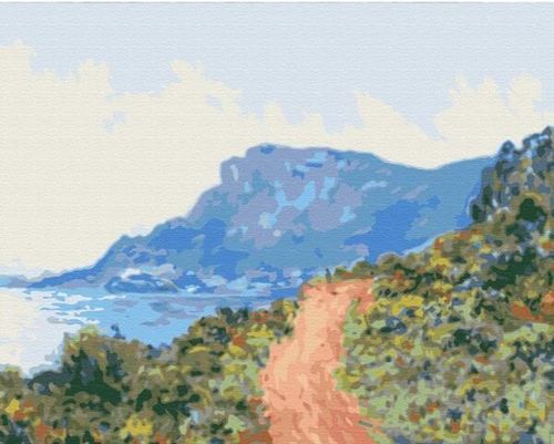 купить Картина по номерам BrushMe BS51431FC 40х50 сm (fără cutie) Drum de munte din Monaco. Claude Monet в Кишинёве 