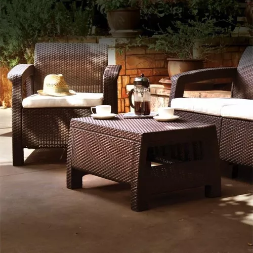 cumpără Mobilier pentru grădină Keter Corfu II Set Brown/Oat (258952) în Chișinău 