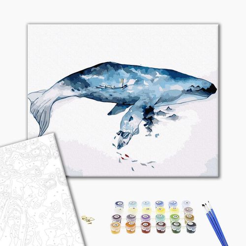 купить Картина по номерам BrushMe GX9950 Balenă albastră в Кишинёве 