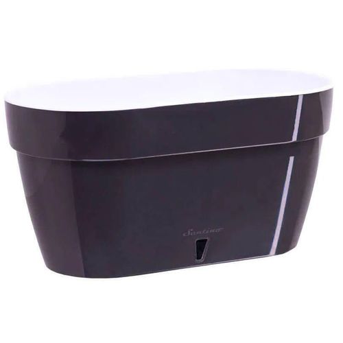 cumpără Ghiveci pentru flori Santino Jardiniera Asti 500 (12L, Antracit/Alb) în Chișinău 