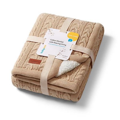 cumpără Lenjerie de pat pentru copii BabyOno 1657 Patura de bumbac cu captuseala din fleece brown în Chișinău 