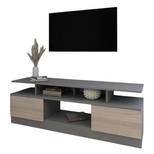 cumpără Comodă TV Smartex (16548) Т9 200cm TV Grafit+Stejar Deschis în Chișinău 