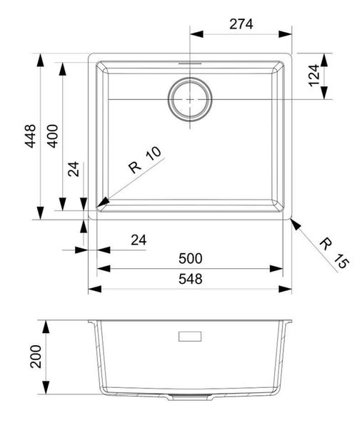 cumpără Chiuvetă bucătărie Reginox R40263 Messina 50 Nero Black în Chișinău 