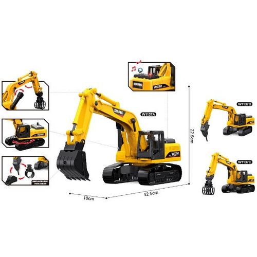купить Машина Wenyi WY1137ABC 1:14 Utilaj special Excavator 3în1 (lumini/sunete) в Кишинёве 