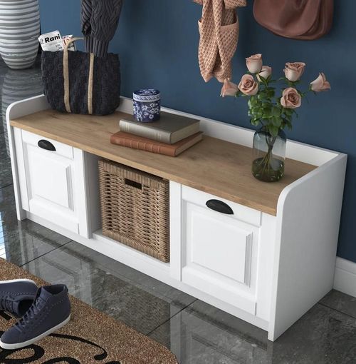cumpără Mobilă pentru antreu Trendy P2- 636, Nuc, 120x45x40cm (GTR001438) în Chișinău 