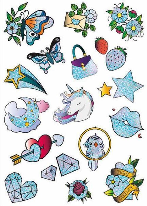 купить Набор для творчества Clementoni Set pentru tatuaje stralucitoare Crazy Chic (18685) в Кишинёве 