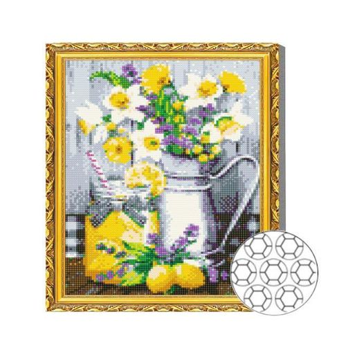 купить Картина по номерам Art Gallery GB85651 Mozaic cu diamante 30x40cm Compozitie in nuante de lamaie в Кишинёве 