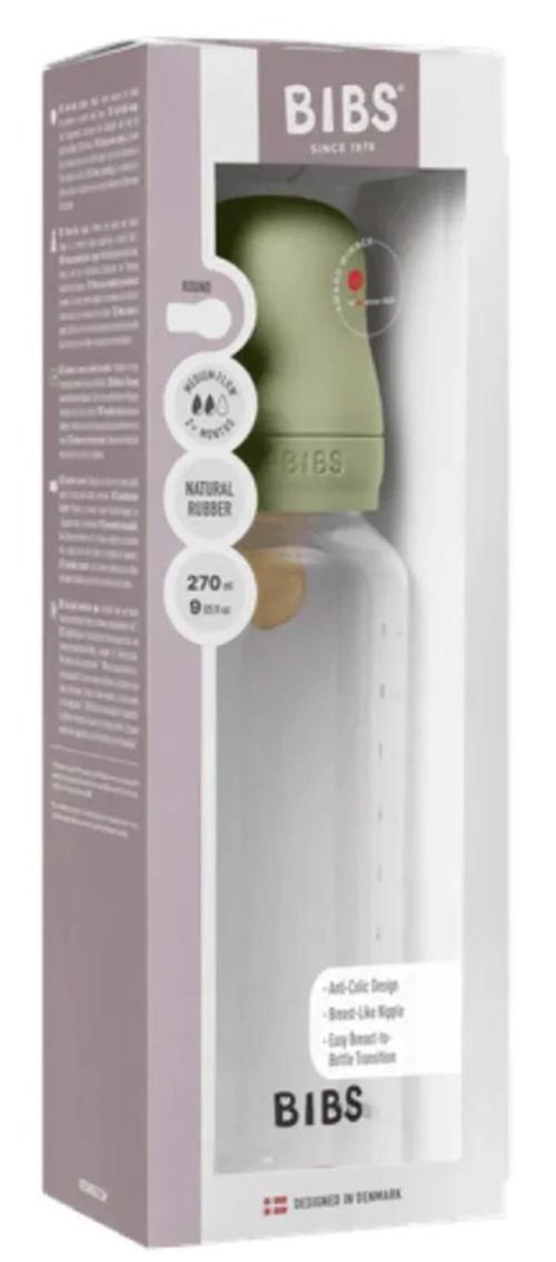 купить Поильник BIBS 5017250 Biberon din plastic anticolici Sage cu tetina din latex 3+ luni, 270 ml в Кишинёве 