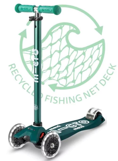 купить Самокат Micro MMD170 Maxi Deluxe ECO LED Green в Кишинёве 