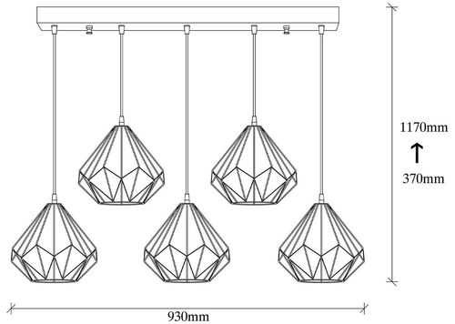 cumpără Lustră Trendy Diamant-704-5S1 93x117x93cm în Chișinău 