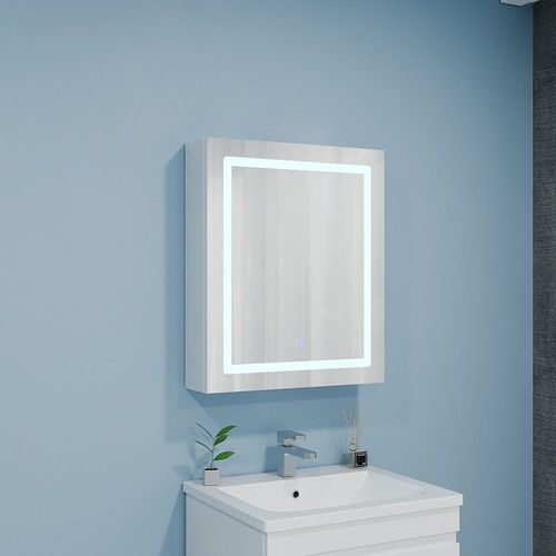 cumpără Oglindă baie Bayro Optima LED touch 600x700 правый белый în Chișinău 