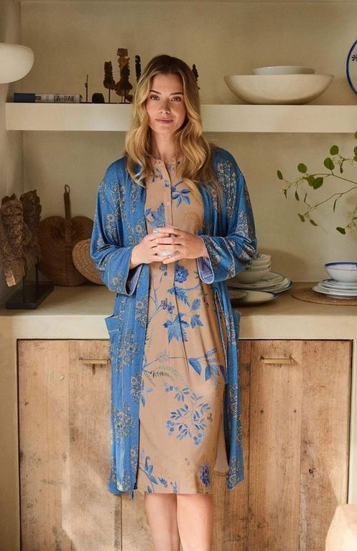 купить Домашний текстиль Pip Studio 51.504.690 Dalia Short Sleeve Nightdress Marigold Blue L Blue в Кишинёве 