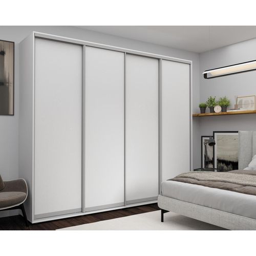 cumpără Dulap Nex Home Dulap cu uși glisante 280x60x240cm, PAL, Alb în Chișinău 