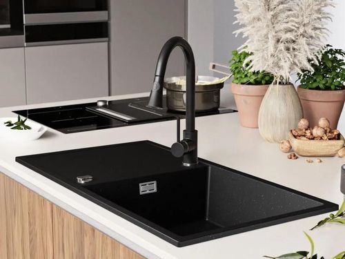 купить Мойка кухонная Primagran Ibiza 900-60 Black metallic + accesorii 500x900 MI9KM в Кишинёве 