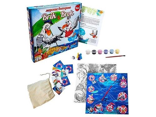 купить Настольная игра Strateg 57190 Joc de societate Weekend pe mare, Brik and Brok (ru) в Кишинёве 