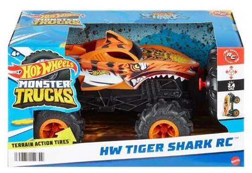 cumpără Jucărie cu telecomandă Hot Wheels HNV03 Monster Truck 1:24 Rechinul Tigru de neoprit în Chișinău 