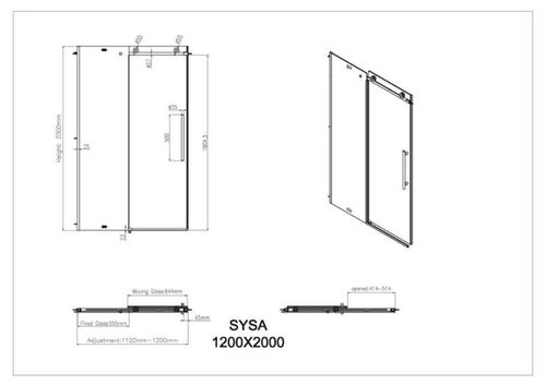 cumpără Cabină de duș miscellaneous SYSA 120x200 GUN GRAY 8mm în Chișinău 