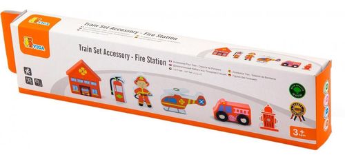 купить Игрушка Viga 50815 Train Set Accessory -Fire Station в Кишинёве 