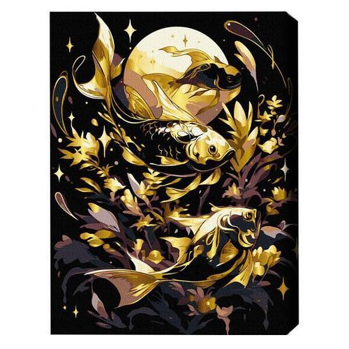 купить Картина по номерам BrushMe BSB0010FC 40x50сm (pânză neagră/fără cutie) Misterele din adâncuri в Кишинёве 