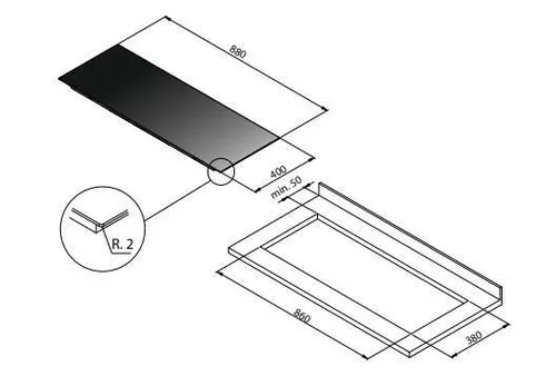 cumpără Plită încorporabilă electrică Falmec INDUCTION 88x40 4 ZONE (with hood control) Black Glass RAL 9005 PACK în Chișinău 